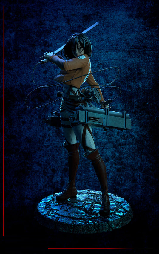 Mikasa Ackerman STL | Attack on Titan 3D Print Model | Anime Collectible