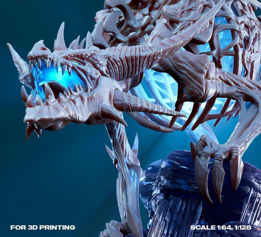 Frost Wyrm Dragon STL | Ice Dragon 3D Printable Model | Fantasy Miniature